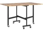 ESSTISCH Klappbar K&uuml;chentisch mit Rollen Bremsen f&uuml;r 4-6 Personen...