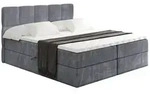 BOXBETT mit Matratze H3 und Lattenrost - LIRO - 140x200 - Dunkelgrau Casablanca