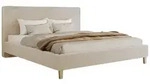 POLSTERBETT LUMARO CLASSIC 200/200 - Creme Pl&uuml;sch - Matratze Multipocket