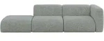 SOFA Ottomane Rechts MIRA-S3 296x89x70 Gr&uuml;n Velours