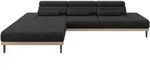ELEKTRISCHES ECKSOFA Links MONA 316x205x85 Schwarz Velours