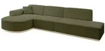 ECKSOFA Ottomane Links ARRIO-L2 - 328x171x83 cm Gr&uuml;n
