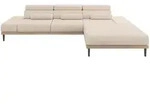 ELEKTRISCHES ECKSOFA Rechts MONA 316x205x85 Beige Velours