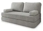 BETTSOFA NIKSI aus Schaumstoff Bucle-Stoff Hellgrau Schlaffunktion
