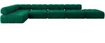 ECKSOFA modulares Sofa Favio-L3 - 475x190x70 cm Dunkelgr&uuml;n Velours