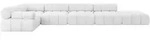 ECKSOFA modulares Sofa Felto-L3 - 475x190x70 cm Wei&szlig; Boucl&eacute;