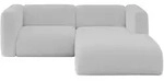 ECKSOFA Ottomane Rechts MIRA-L1 227x179x89 Hellgrau Boucl&eacute;