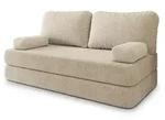 BETTSOFA NIKSI aus Schaumstoff Bucle-Stoff Creme Schlaffunktion
