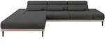 ELEKTRISCHES ECKSOFA Links MONA 316x205x85 Dunkelgrau Velours