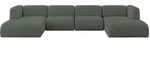 WOHNLANDSCHAFT MIRA-U2 408x179x70 Gr&uuml;n Velours