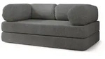 BETTSOFA EIREN aus Schaumstoff Bucle-Stoff Grau Schlaffunktion