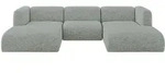 WOHNLANDSCHAFT MIRA-U1 317x179x70 Gr&uuml;n Velours