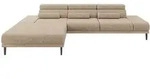 ELEKTRISCHES ECKSOFA Links MONA 316x205x85 Braun Velours