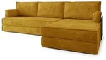 ECKSOFA ANKO modulares Boneless Sofa mit Schlaffunktion Gelb Kordstoff