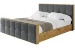 POLSTERBETT mit Bettkasten, Fu&szlig;teil und Lattenrost, Bett mit Matratze H3/H4 -