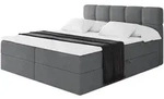 BOXBETT mit Matratze H4 - FAMA - 180x200 cm Dunkelgrau Poso