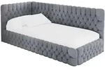 EINZELLBETT Jugendbett mit Bettkasten, Rechts - MULY 100x200 Grau