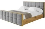 POLSTERBETT mit Bettkasten, Fu&szlig;teil und Lattenrost, Bett mit Matratze H3/H4 -