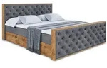 BOXBETT mit Matratze H4 und Lattenrost - LOLLI3-Z - 120x200 - Dunkelgrau...