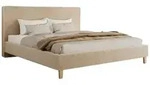 POLSTERBETT LUMARO CLASSIC 200/200 - Beige Pl&uuml;sch - Matratze Foam