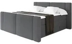 BOXSPRINGBETT mit Matratze H3/H4 - EVON KING Zanozek - 200x200 cm Dunkelgrau
