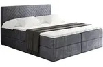 BOXBETT mit Matratze H4 und Lattenrost - VEXA - 180x200 - Dunkelgrau Casablanca