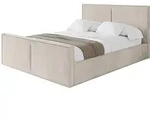 POLSTERBETT mit Bettkasten, Fu&szlig;teil und Lattenrost, Boxbett ohne Matratze -...