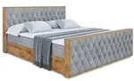 BOXBETT mit Matratze H4 und Lattenrost - LOLLI5-Z - 200x200 - Grau Casablanca