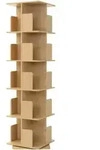 B&Uuml;CHERREGAL Kinder mit 5 Ebenen Eiche 40x155x40 cm Drehbar 360 Grad