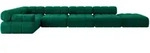 ECKSOFA modulares Sofa Felto-L3 - 475x190x70 cm Dunkelgr&uuml;n Velours