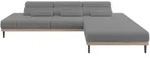 ELEKTRISCHES ECKSOFA Rechts MONA 316x205x85 Grau Boucl&eacute;