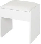 HOCKER Wei&szlig; 40x43x29,5 cm f&uuml;r Schminktisch