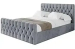 POLSTERBETT mit Bettkasten, Fu&szlig;teil und Lattenrost, Boxbett ohne Matratze -...