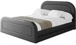POLSTERBETT mit Bettkasten, Fu&szlig;teil und Lattenrost, Boxbett ohne Matratze -...