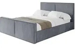 POLSTERBETT mit Bettkasten, Fu&szlig;teil und Lattenrost, Boxbett ohne Matratze -...