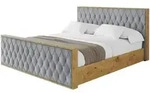 POLSTERBETT mit Bettkasten, Fu&szlig;teil und Lattenrost, Boxbett mit Matratze H3/H4...