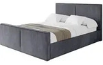POLSTERBETT mit Bettkasten, Fu&szlig;teil und Lattenrost, Boxbett ohne Matratze -...