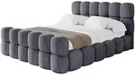 POLSTERBETT mit Bettkasten, Fu&szlig;teil und Lattenrost, Boxbett ohne Matratze -...
