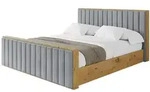 POLSTERBETT mit Bettkasten, Fu&szlig;teil und Lattenrost, Boxbett mit Matratze H3/H4...