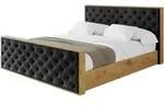 POLSTERBETT mit Bettkasten, Fu&szlig;teil und Lattenrost, Boxbett ohne Matratze -...