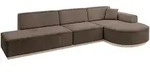ECKSOFA Ottomane Rechts ARRIO-L2 - 328x171x83 cm Braun