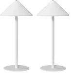 TISCHLAMPE 2er Set Metall Wei&szlig;