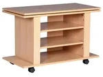 TV-Rack Luca mit Rollen Buchefarben