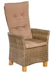 Gartensessel 2er-Set Toskana Metall/Holz/Kunststoff/Textil