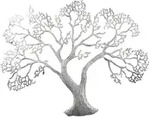 Metallbild Baum Silberfarben ca. 78x62cm