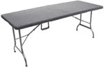 Gartenklapptisch Ventana ca. 180x75 cm Schwarz