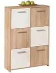Highboard Egadi Wei&szlig;/Eiche