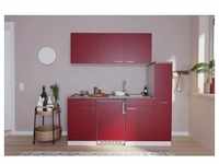 Küchenzeile Economy m. Geräten B: ca. 180cm Rot