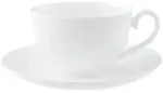 CAF&Eacute; AU LAIT TASSE MIT UNTERTASSE Royal wei&szlig; 400 ml