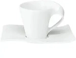 ESPRESSOTASSE MIT UNTERTASSE NewWave wei&szlig; 80 ml
